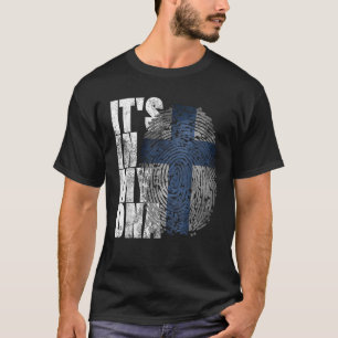 T-shirt C'est dans mon ADN Finnois Suomi Finlande Drapeaux