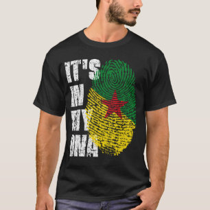 T-shirt C'EST DANS MON ADN French Guiana Flag Boy Girl Gif