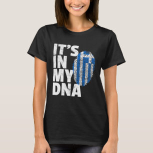 T-shirt C'Est Dans Mon Adn Grec Pride Drapeau National Cou