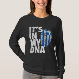 T-shirt C'Est Dans Mon Adn Grec Pride Drapeau National Cou