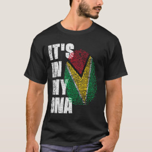 T-shirt C'EST DANS MON ADN Guyana Drapeau