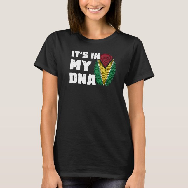T-shirt C'est dans mon ADN Guyana Drapeau Drapeau Drapeau  (Devant)
