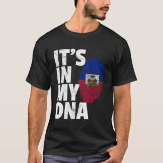 T-shirt C'Est Dans Mon Adn Haïti Pays Drapeau Haïtien