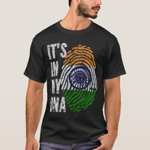 T-shirt C'EST DANS MON ADN Inde Drapeau Hommes Femmes Enfa