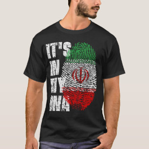 T-shirt C'EST DANS MON ADN Iran Drapeau Cadeau Garçon