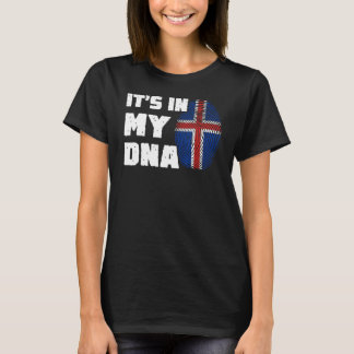 T-shirt C'est dans mon ADN Islande Drapeau Drapeau Emprein