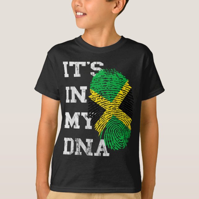 T-shirt C'est dans mon ADN Jamaïcain génétique Jama (Devant)