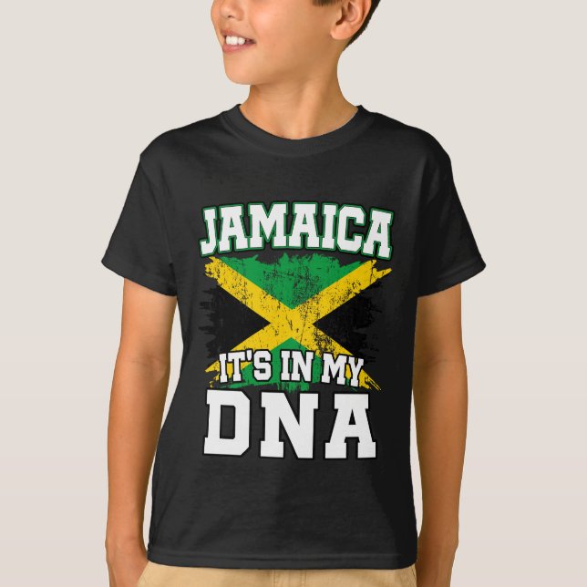 T-shirt C'est dans mon ADN Jamaïcain Pride Jamaïque Drapea (Devant)