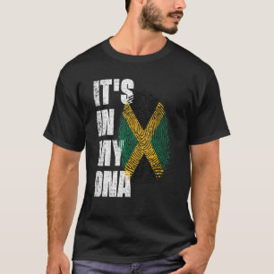 T-shirt C'EST DANS MON ADN Jamaïque Drapeau Jamaïcain