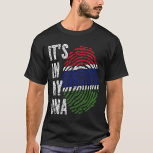T-shirt C'EST DANS MON ADN Le Drapeau Gambien Hommes Femme