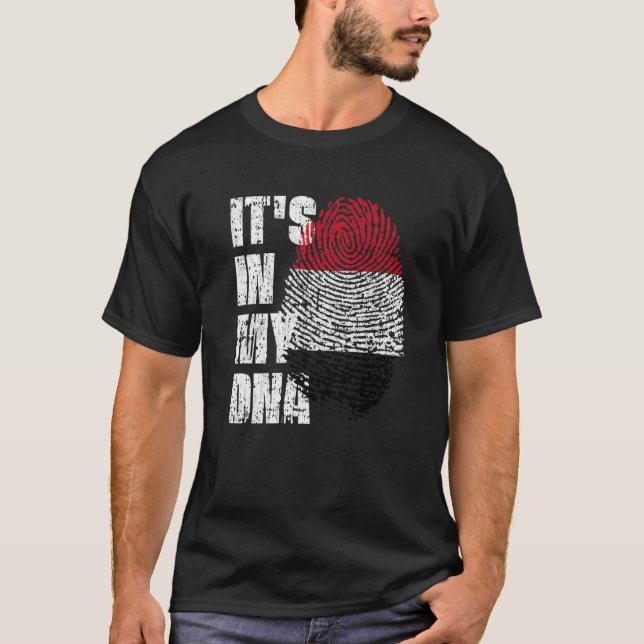 T-shirt C'EST DANS MON ADN Le drapeau yéménite du Yémen (Devant)