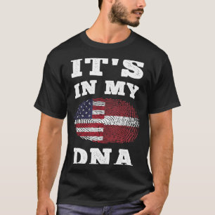 T-shirt C'Est Dans Mon ADN Letton Américain