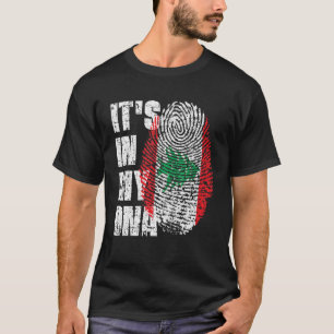 T-shirt C'est dans mon ADN Liban Drapeau libanais