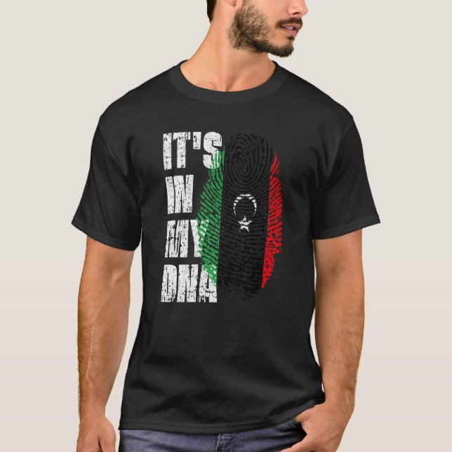 T-shirt C'est dans mon Adn Libye Drapeau libyen (Devant)