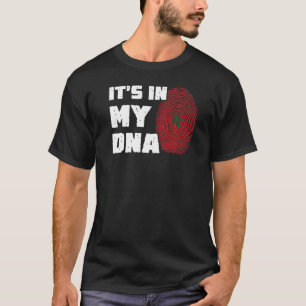 T-shirt C'est dans mon ADN Maroc Drapeau Empreinte Hommes 