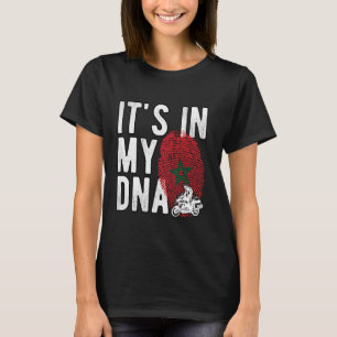 T-shirt C'est dans Mon ADN Maroc Drapeau moto marocaine ri