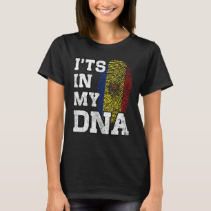 T-shirt C'est dans mon ADN Moldave empreintes digitales Fi