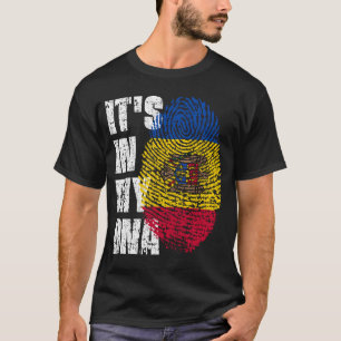 T-shirt C'EST DANS MON ADN Moldavie Drapeau Drapeau Don de