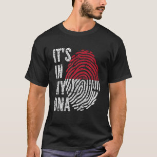 T-shirt C'est dans mon ADN Monaco Drapeau Funny Monégasque