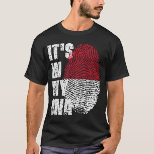 T-shirt C'EST DANS MON ADN Monaco Drapeau Garçon Cadeau Fi