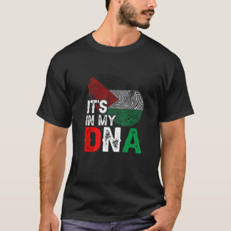 T-shirt C'est dans mon ADN Palestine Drapeau empreintes di