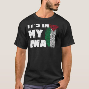 T-shirt C'est dans mon ADN Palestine Drapeau empreintes di