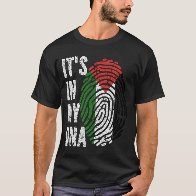T-shirt C'EST DANS MON ADN Palestine Drapeau Hommes Femmes (Devant)