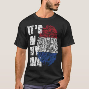 T-shirt C'EST DANS MON ADN Pays-Bas Drapeau Drapeau Don de