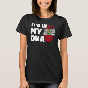 T-shirt C'est dans mon ADN Pérou Drapeau empreintes digita