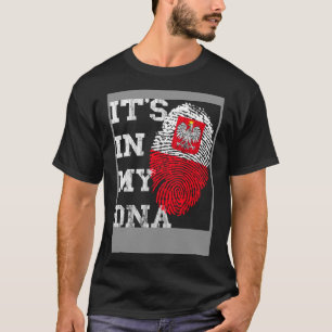 T-shirt C'Est Dans Mon ADN Polska Génétique Polonais Racin