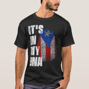 T-shirt C'EST DANS MON ADN Porto Rico Drapeau
