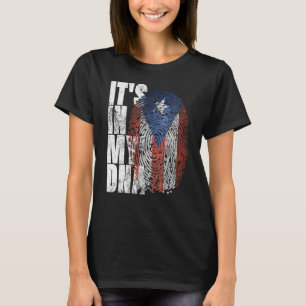 T-shirt C'Est Dans Mon Adn Puerto Rican Hispanique Porto R