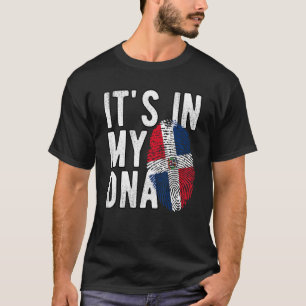 T-shirt c'est dans mon ADN République dominicaine drapeau 