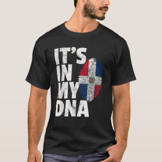 T-shirt C'EST DANS MON ADN République Dominicaine Drapeau 