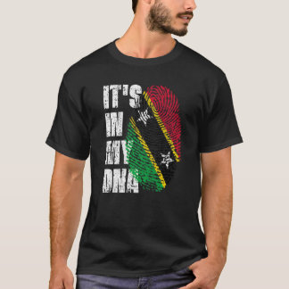 T-shirt C'est dans mon Adn Saint Kitts et Nevis Drapeau Ki