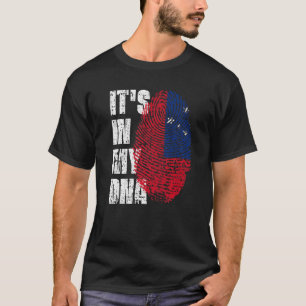 T-shirt C'est dans mon Adn Samoa Drapeau Samoan