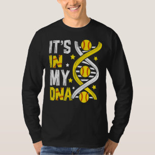 T-shirt C'est dans mon Adn Softball Sport Players Fans Tea