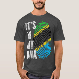 T-shirt C'EST DANS MON ADN Tanzanie Drapeau Tanzanien Ragl