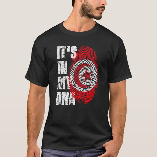 T-shirt C'est dans mon Adn Tunisie Drapeau tunisien (Devant)