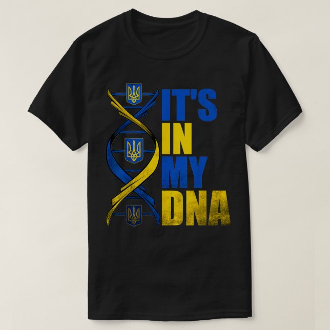 T-shirt C'est dans mon ADN Ukraine Je me tiens libre avec  (Design devant)