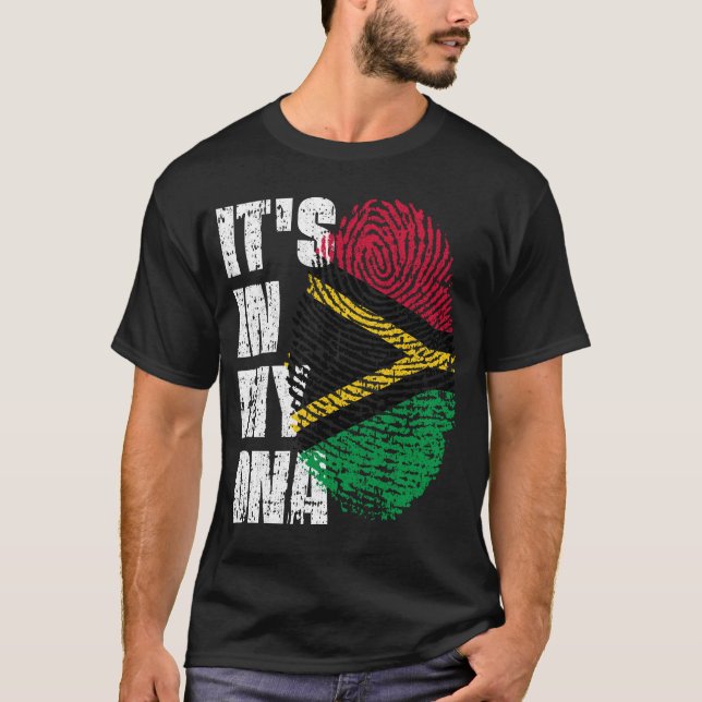 T-shirt C'EST DANS MON ADN Vanuatu Drapeau garçon fille ca (Devant)