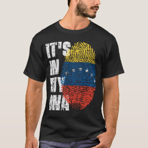 T-shirt C'EST DANS MON ADN Venezuela Drapeau garçon fille 