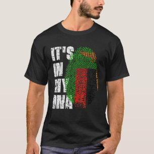 T-shirt C'est dans mon ADN Zambie Drapeau Zambie Zambie Za