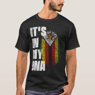 T-shirt C'EST DANS MON ADN Zimbabwe Drapeau