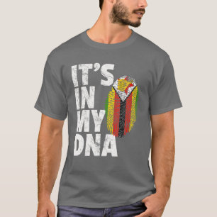 T-shirt C'est dans mon ADN Zimbabwe Drapeau Officiel Fiert
