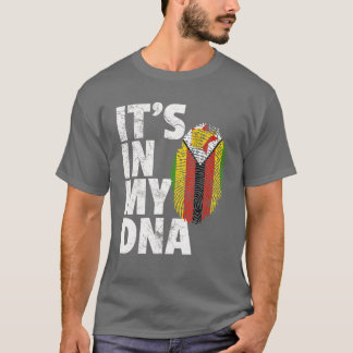 T-shirt C'est dans mon ADN Zimbabwe Drapeau Officiel Fiert