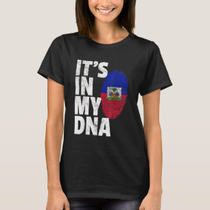T-shirt C'est dans mon Adna Haïti Fierté du drapeau haïtie