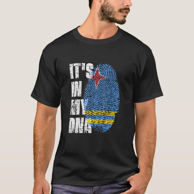 T-shirt C'est dans mon Dna Aruba Drapeau Aruba Aruba (Devant)
