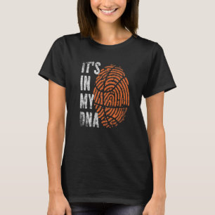 T-shirt C'Est Dans Mon Dna Basketball Ball Empreinte