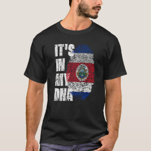 T-shirt C'est dans mon Dna Costa Rica Drapeau Costa Rica